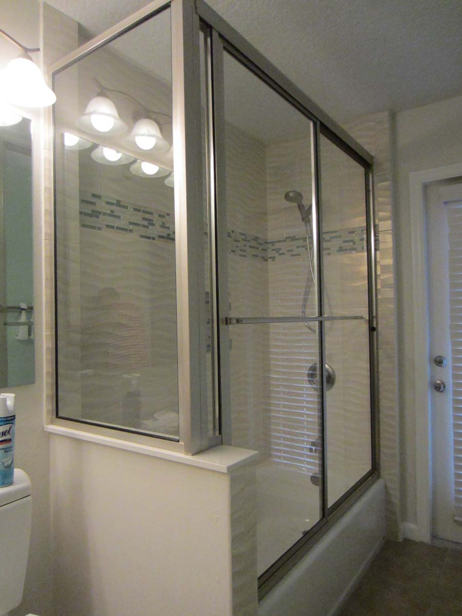 Framed bypass shower door example