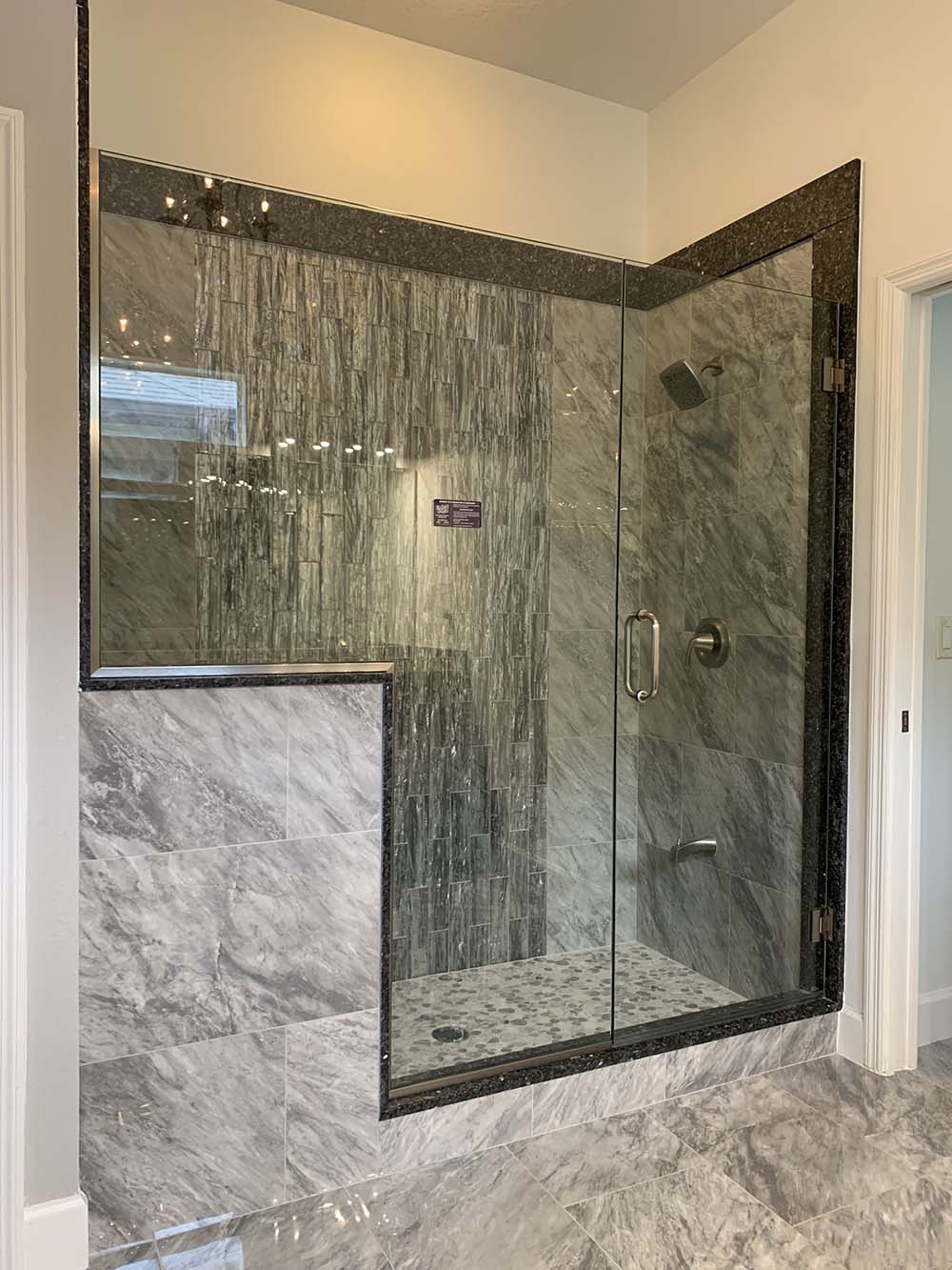 Shower door installed by Dixie Shower Doors