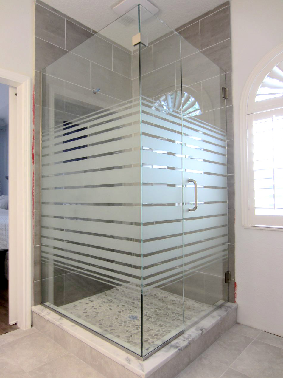 Etching Shower Glass