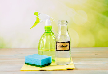 Shower cleaning products including vinegar