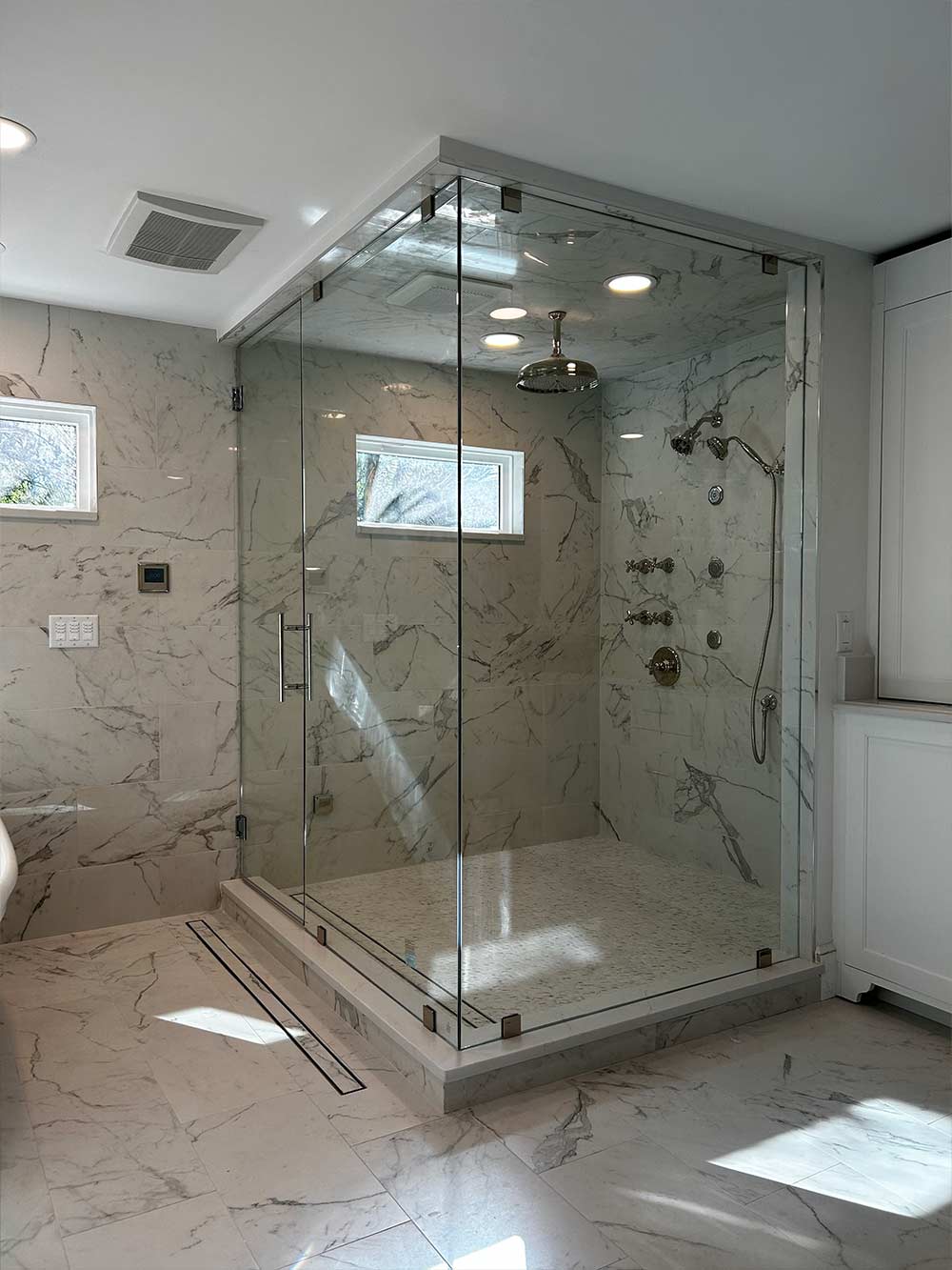 a steam unit shower