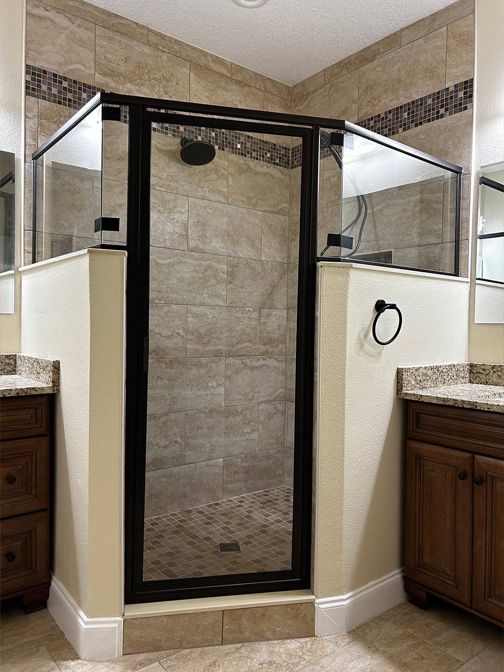 framed shower door